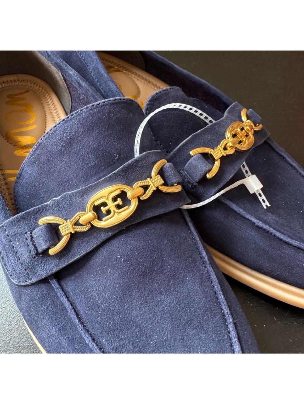 NWT Sam Edelman Kyana Navy Blue Suede Bit Loafers Size 6 - Picture 7 of 12